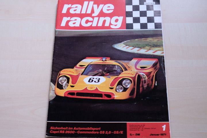 Deckblatt Rallye Racing (01/1971)